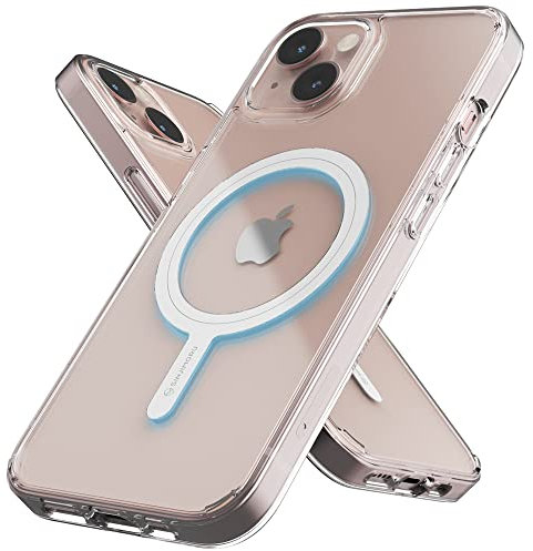 Sinjimoru Shockproof iPhone 13 Hülle mit Magnet, Crystal Clear Protective iPhone 13 Case Kompatibel mit MagSafe Zubehör. M-AirClo für iPhone 13