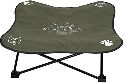 PW TOOLS Erhöhtes Hundebett - Wasserdichtes Katzenbett | Tragbares Haustierbett für die Reise, erhöhtes Katzenbett für den Außenbereich mit klappbarem Metallrahmen, Bodenmatte für Hunde und Katzen