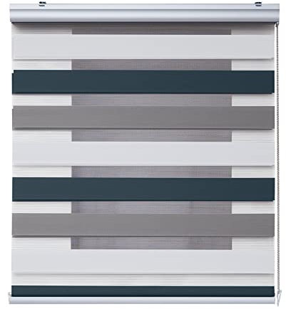 STORESDECO Premium Doppelrollo mit Bohren 250H x 120B cm für Fenster & Türen - Zuverlässiger Licht- & Sichtschutz - Kindersichere Rollos für Fenster mit Bohren & Einfacher Montage - Mit&Ohne Motor
