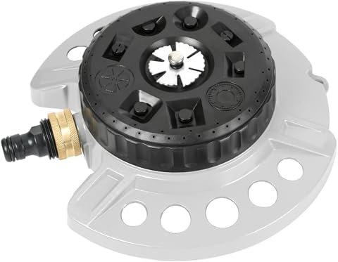STYDDI 9-Pattern Dial Sprinkler Heavy Duty, Garden Grass Lawn Sprinkler up to 95m² with 9 Pattern Spray, Water Sprinkler for Small or Medium and Oddly Shaped Garden, Yard