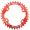 DJC Bike Kettenblatt Asymmetrisch 96BCD Rund/Oval für XT SLX M6000 / M7000 / M8000 / M9000 MTB 7/8/9/10/11/12 Gang schmal breit 30T/32T/34T/36T/38T Zähne (2# Round Red, 34T)