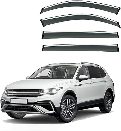 BICUP Windabweiser für VW Tiguan Allspace(7seat) MK2 2017-2020 2021 2022 2023, Windabweiser Regenabweiser, Auto Seitenfenster Visier Abweiser Auto Zubehör, 4 Stück