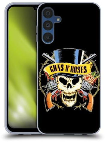 Head Case Designs Offizielle Guns N' Roses Hut Mit Schädel Kunst Gel Handyhülle Hülle [Militärischer Schutzgrad] Kompatibel mit Samsung Galaxy A15