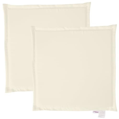 vidaXL Imbottitura per Seduta Giardino 2pz Crema 45x45x2 cm Quadrata