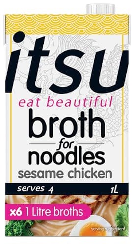 itsu Sesame Chicken Broth For Noodles 1L | Ready-to-Use | Asian-Inspired | Pack of 6