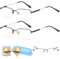 TETGSET Sherum Intellireaders, Sherum Brille, Outfany Intellireaders, Sherum Intelli Readers, Sherum Gleitsichtbrille Herren Damen (4.0X,2 Stücke*Schwarz)