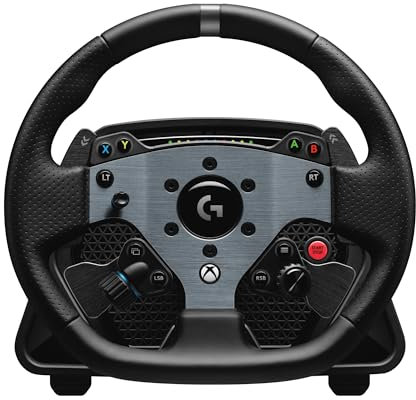 Logitech G PRO Racing Wheel - Steering Wheel for PC, Xbox Series X|S, Xbox One, Direct Drive 11 Nm Force, Ultra-Realistic Feedback, Magnetic Gear Shift Paddles, Dual Clutch, PRO Button Layout - Black