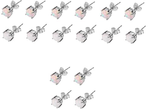 DEARMAMY 8pares Pendientes De Opal Hipoalergénicos Para Mujer De Aretes y Para Cumpleaños y Navidad