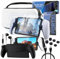 Set di accessori progettato per Playstation Portal Case e protezione dello schermo Cuffie Grip Case cavo di ricarica presa pollice e altro ancora per migliorare il gioco remoto Bianco - Confezione