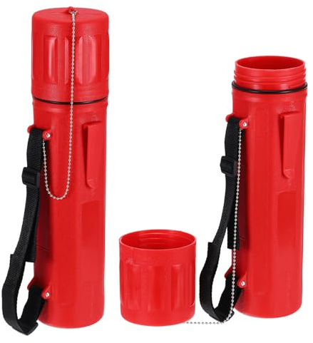 QUARKZMAN 2pcs Tubo De Almacenamiento Para Varillas Capacidad De 4.5kg Rojo | De Soldadura, Portaelectrodos De Tungsteno De 14 Pulgadas, Contenedor Hermético E Impermeable, Con Correa
