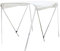 Toldo Bimini de 2 Arcos Portátil para Pontones, Botes Inflables, Canoas, Kayaks, Botes de Dos Arcos, Color Blanco Protección Solar