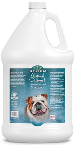 BIO-GROOM - Natural Oatmeal - Haferflocken Shampoo - Hundeshampoo und Welpenshampoo - Lindert Juckreiz und spendet Feuchtigkeit - pH-neutral und frei von Parabenen - 3,8 L