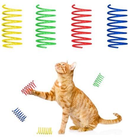 Katzenspielzeug Spiralen von Colorful Springs-Wide, 10 Stück