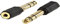 Adaptateur male stéréo 6.35mm vers jack femelle 3.5mm stéréo doré