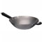 Imusa USA Natürlicher Wok mit dreieckigem Griff, 35,6 cm, silberfarben