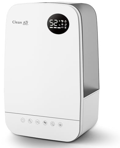 Luftbefeuchter mit Ionisator und Aromatherapie - Clean Air Optima CA-606W- Befeuchtungsleistung max. 480 ml/h - Wassertankinhalt 5,5 Liter - Geeignet für Räume bis 65m²/160 m³