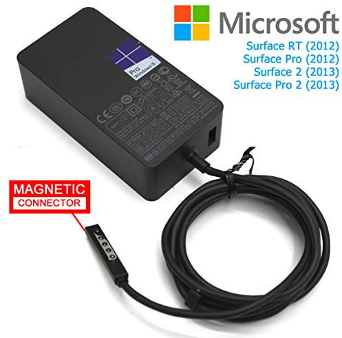 Microsoft Surface 48W Power Supply with USB Charging Port and Magnetic Charging Tip - Compatible with Surface RT (2012), Surface 2 (2012), Surface Pro (2013 version only) and Surface Pro 2 (2013 version only), NOT Compatible with Any Surface Tablets Released After 2013