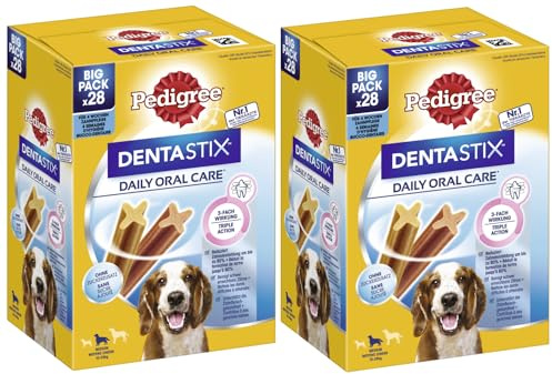 Pedigree DENTASTIX Daily Oral Care für mittelgrossse Hunde (10-25 kg) 2X 4x7 Stück