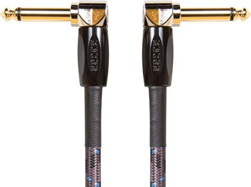 BOSS BIC-1AA Studio Grade Instrument Cable, Patch/pedal cable, right-angle 1/4-inch connectors, 1 ft/30 cm length