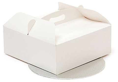 0340108 DECORA - SCATOLA TORTA 31 X 31 X 12 H CM CON CAKE BOARD Ø CM 30 X H 3