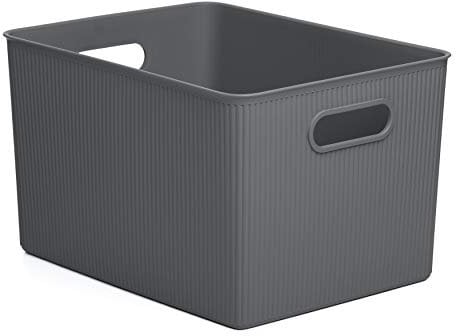 Tatay Storage Box Baobab, 22L Capacity, Polypropylene, BPA free, Anthracite Grey. Measures 29.4 x 38.5 x 23 cm