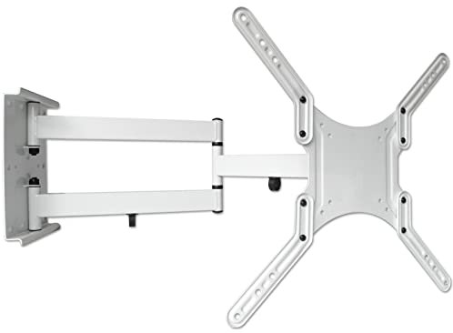 Supporto universale per TV a parete - Inclinazione orientabile - 16-65 pollici - Estendibile fino a 65 cm - Supporto per LCD LED - VESA 100 200 300 400 bianco Modello: L22LW