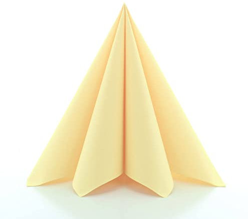 Mank Airlaid-Servietten 40 x 40 cm Neutral | perfekt für Gastronomie und Feiern | textilähnlich und saugstark | 50 Stück | (Sahara)