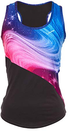 WINSHAPE Damen Super Leichtes Functional Tanktop Aet105, Stardust, Slim Style Fitness Yoga Pilates Trägershirt Cami Shirt, Bunt, XXL EU