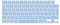 MOSISO Keyboard Cover Skin Compatible with MacBook Air 13.6 M3 A3113 M2 A2681 2025-2022, for MacBook Air 15 2025-2023, for Mac Pro 14/16 inch M4 M3 M2 M1 2021-2025, EU Layout, Airy Blue