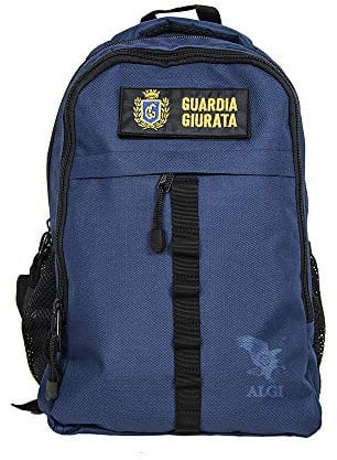 ALGI Xsmall Taktischer Rucksack mit Federn, Modell Basic 20 Liter, Marineblau + Patch