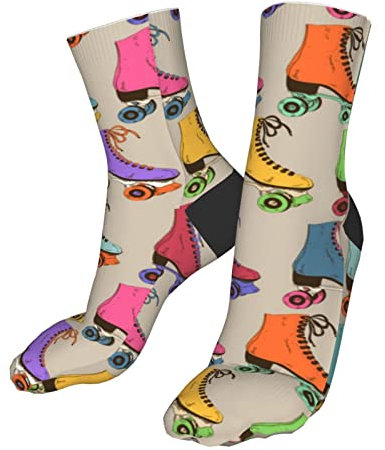 874 Klassische Socken Bunte Rollschuhe Sneaker Socken Jungle Socks Laufsocken Personalisiertlustige Sport Socken Für Fitness Training Tennis 50 cm