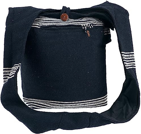 GURU SHOP Ethno Schulterbeutel, Nepal Tasche - Modell 8, Unisex - Erwachsene, Baumwolle, 35x37x20 cm