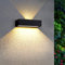 FREEUP Applique Murale Solaire Exterieur, 18 LED Up & Down Lampe Solaire Exterieur Murale avec Capteur de Crépuscule, 4400 mAh Batterie, Blanc Chaud, Applique Solaire Étanches en Aluminium