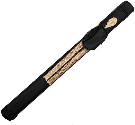 BILMAG Billard Pool Queue Köcher Tasche Queueköcher, Cue Player II, 1/1, 82 cm (Schwarz - Gold)