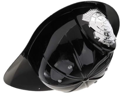 EXCEART Feuerwehrhelm Schwarz Feuerwehr Helm Kinder Erwachsene Plastik Feuerwehrmann Helm Schutzhelm Weihnachten Halloween Kostüm Cosplay Fasching Karneval Party Verkleidung Spielzeug Zubehör