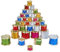 AHANDMAKER 48 Stück Mini-Trommel-Weihnachtsbaumschmuck, Weihnachtstrommeldekorationen Schaumstoff Christbaumschmuck Anhänger, Weihnachts-Miniaturornamente Für Weihnachtsbaum-Hängedekorationen