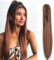 Dcbaboo Ponytail Extension Pferdeschwanz Haarteil Zopf Extension mit Klammer Gerade Lang Haarverlängerung Zopf Clip Synthetik Glatt Pferdeschwanz Haarextension, 50cm Dunkel Auburn