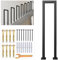 SCGSJZH Geländer Treppen Schwarz, U/M-förmiger bodenmontierter Handlauf, modernes schmiedeeisernes Brüstungsgeländer, Garten-/Korridor-/Loft-/Innentreppengeländer (95cm, U-Typ)