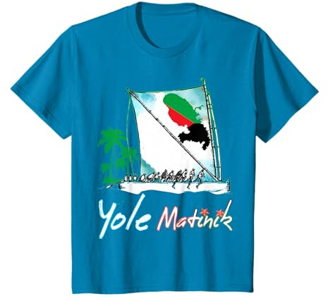 Drapeau Martinique Yoles Tradition Antilles Cadeau Famille T-Shirt