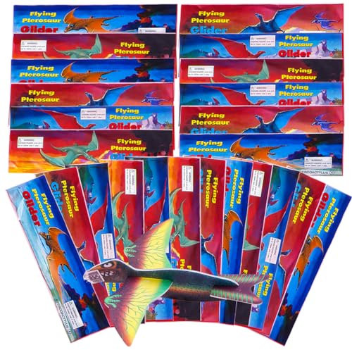 Gleitflugzeuge Set, Styroporflieger Styropor, Gleiter Flieger, Styroporflieger Segelflugzeuge Styroporgleiter für Kinder, Flieger Flugzeug für Kindergeburtstag Gastgeschenke (Dinosaurier - 24 pcs)