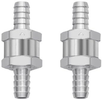 BesNPT Lot de 2 clapets anti-retour en aluminium de 9,5 mm pour carburant diesel à sens unique et anti-retour 10 mm