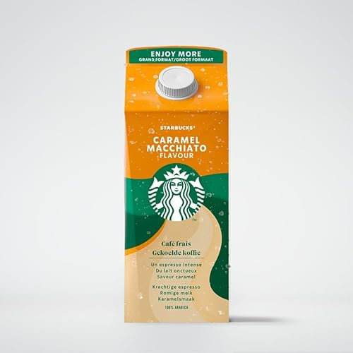 Starbucks® - Caramel Macchiato - Multiserve 750 ml - Café au Lait et au Caramel en Brique Refermable Prêt-à-Boire - Vendu à l'Unité