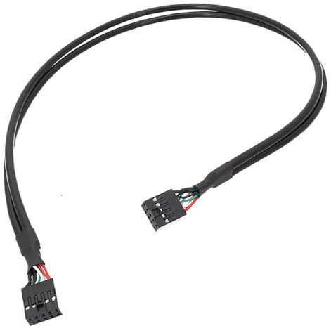 hgnxa USB 2.0 Internes Mainboard-Header-Kabel, USB 2.0, 9-polige Buchse auf Buchse, internes Mainboard-Verlängerungskabel, USB 9-polig auf 9-polige Buchse