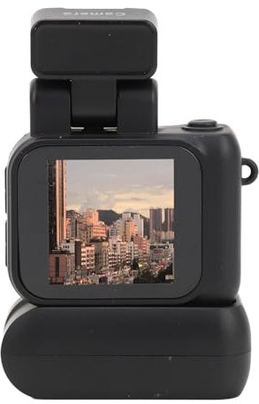 Mini DV Camera, 1080P HD 1.44in Color Screen Micro DVR Camera Camcorder with Flashlight and Filters Automatic Loop Recording Portable Thumb Camera Video Cam for Traveling (Black)