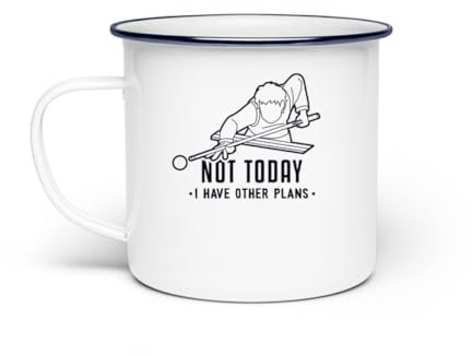Generisch Not Today Snooker Billar Billar Billar - Taza esmaltada, Blanco, EinheitsgrÃÃ e