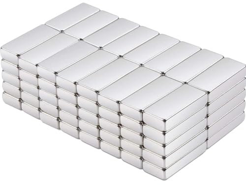 80 Stück Mini Neodym Magnet - Rechteckig Stark 10 x 4 x 2 mm für Magnettafel, Kühlschrank und Whiteboard - Kleine Extra Starke Magnete zum Basteln
