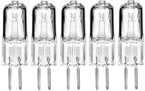 WYLIELAMSH Halogenstrahler 5PCS G4 Halogenlampe Mechanische Arbeits Halogen Glühbirne G4,220V 20W