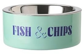 Giftcompany Futternapf Love Pets, Gr. S, Fish & Chips Eisen 17x7x17 cm, Mint