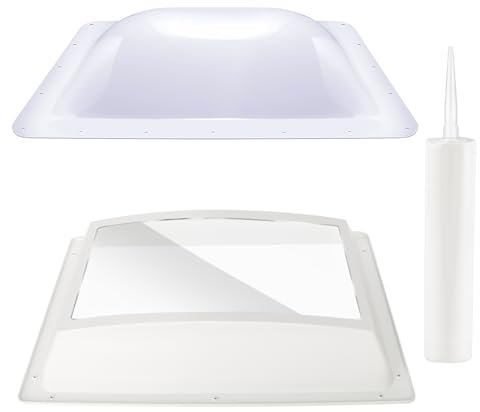 Ersatz-Paket für Wohnmobil-Dachfenster, 35,6 x 55,9 cm, Innenkuppel mit transparentem Fenster, 45,7 x 66 cm, Außenkuppel, passend für 35,6 x 55,9 cm Dachfensteröffnungen, Ersatz-Reiseanhänger,