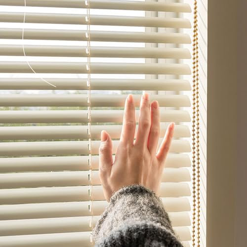 HUHJYUGE Mini Blinds for Windows, Light Filtering Blinds for Windows, Aluminum Venetian Blinds for Indoor Windows, Inside Mount Blinds for Windows, Flush Inside Mount (120x100cm)
